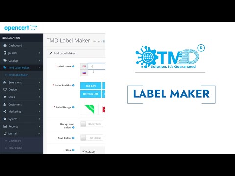 Opencart Product Label Maker