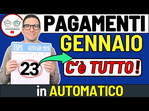 UFFICIALE INPS PAGA da 23 GENNAIO ⚡NUOVI PAGAMENTI 2026 DATE ANTICIPI ➡ AUU ADI ISEE BONUS PENSIONI
