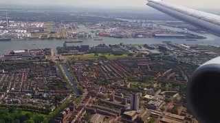 preview picture of video 'Landing Transavia 737 op Rotterdam Waanzinnige aanvliegroute!'