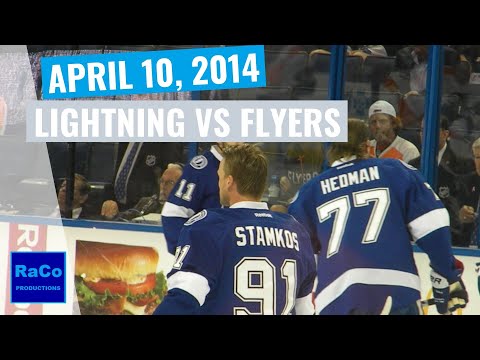 Philadelphia Flyers vs Tampa Bay Lightning April 10 2014 - Warm Up