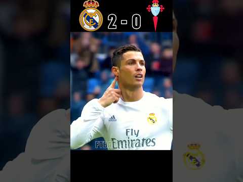 Real Madrid VS Celta Vigo La Liga Ronaldo Solo 4 Rocket Goals 🔥 