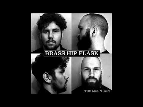 Brass Hip Flask - The Mountain