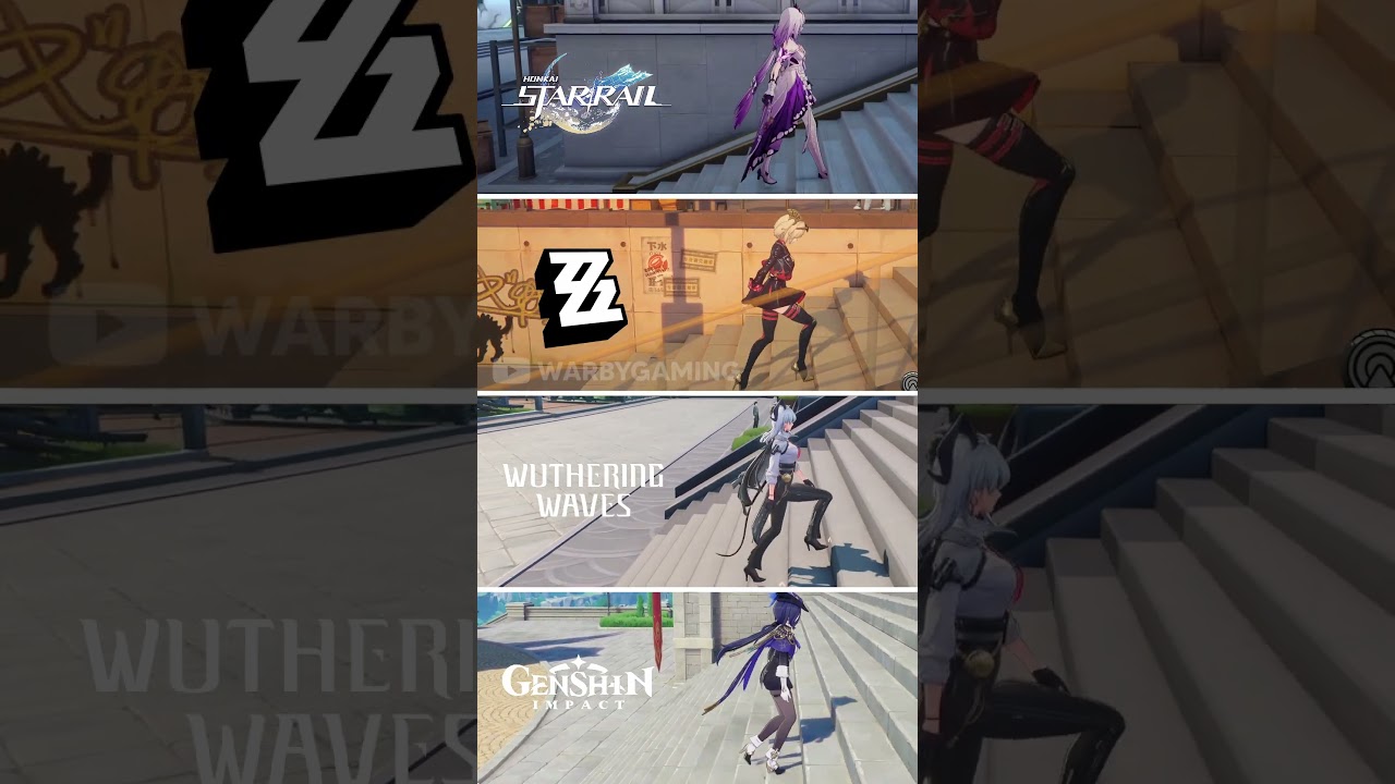 Stairs Physics | Honkai Star Rail vs ZZZ vs Wuthering Waves vs Genshin Impact