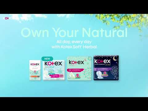 Kotex Soft® Herbal – Natural* Extracts for All-Day Freshness