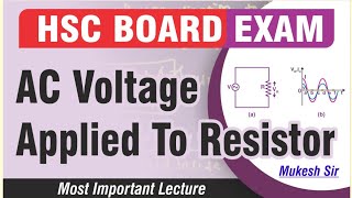 AC Voltage Applied  To Resistor