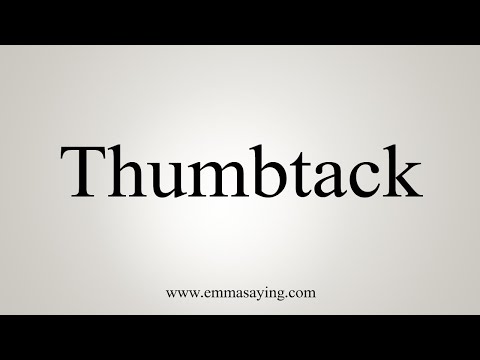 1st YouTube video about how do you say thumbtack