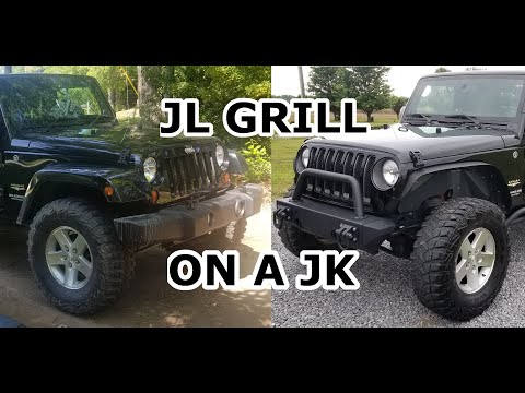 Jeep JL Grill on a Jeep JK