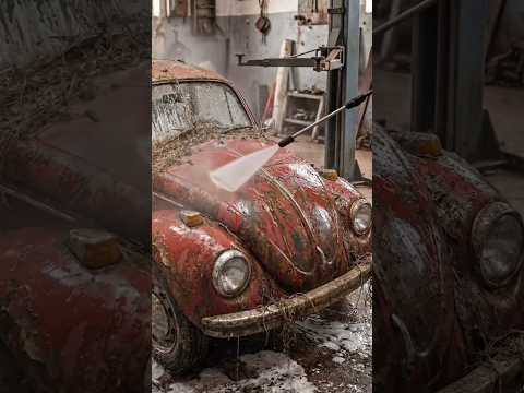 Abandoned VW Beetle Rescued from the Scrap Yard! 😱🔥 #shorts