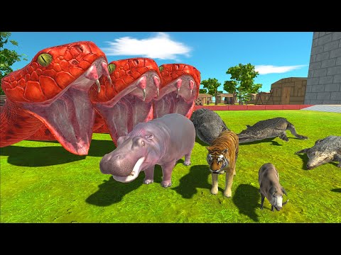 Reptiles Faction VS Modern Mammals - Animal Revolt Battle Simulator ARBS