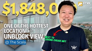 The Scala | 3 Bedder 1044sqft | Balcony with Unblock View & Next-To Lorong Chuan MRT | $1,848,000
