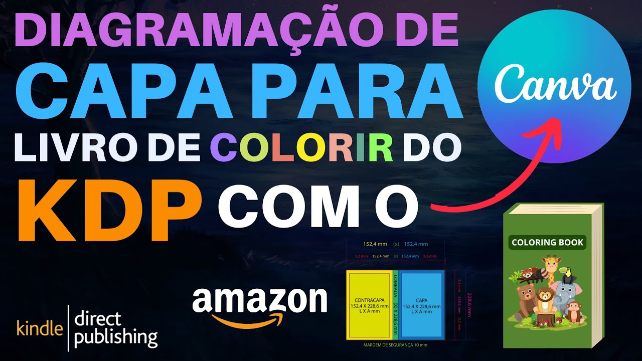 Como DIAGRAMAR CAPA para LIVRO de COLORIR do KDP com o CANVA?