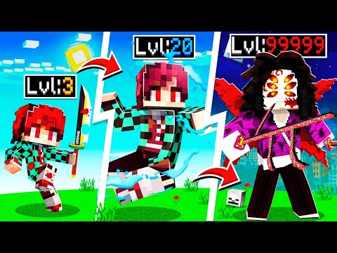 🔥ULTIMATE UPGRADE: Transforming DEMON SLAYER into GODLY power in Minecraft 🎥