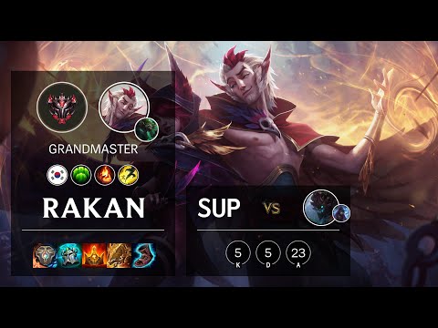 Rakan Support vs Maokai - KR Grandmaster Patch 10.21