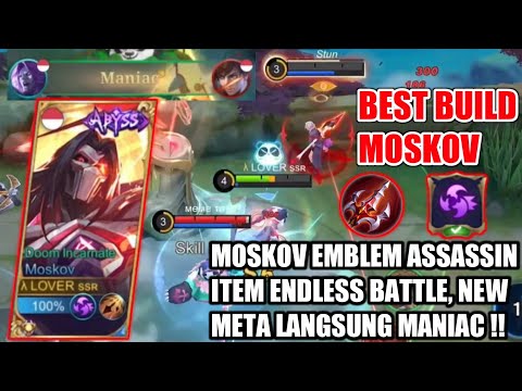TOP GLOBAL MOSKOV COBA BUILD TERBARU LANGSUNG MANIAC, DIKIT LAGI SAVAGE - MOBILE LEGENDS