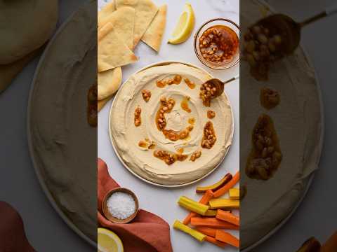 Hummus with Toasted Pine Nut, Garlic &amp; Chile Oil