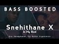 Snehithane X In My Bed BASS BOOSTED Remix Alaipayuthey A R Rahman Bass Bro