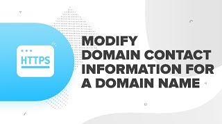 How to modify domain contact information for a domain name | ResellerC