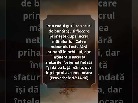 #Proverbele 12:14-16 #Biblia #Biserica #Hristos #VersetulZilei