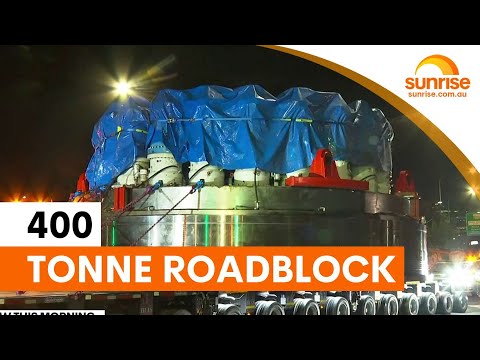 Giant boring machine blocks Sydney road | Sunrise