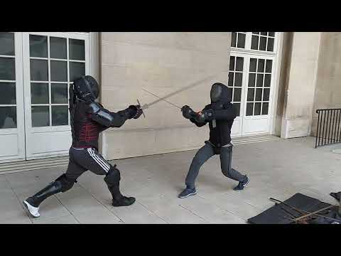 Longsword vs katana friendly sparring Long vs Pie