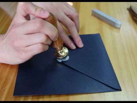 Vintage sealing wax stamps and 3 colors wax sticks