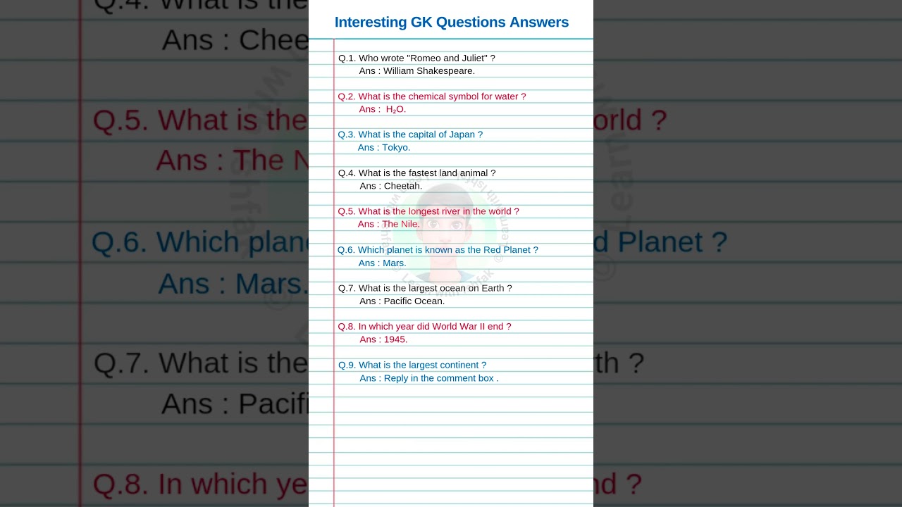 Interesting GK Questions and Answers in English