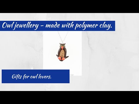 Owl jewellery for owl lovers handmade with polymer clay