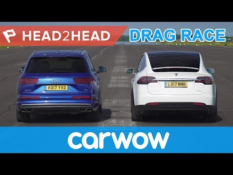 Tesla Model X vs Audi SQ7 - Electric vs Diesel acceleration challenge | Head2Head