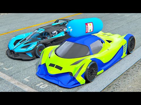 Devel Sixteen NOS Edition vs Bugatti Bolide - Drag Race 10 KM