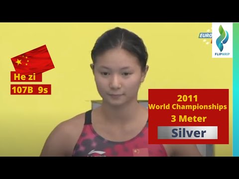 2011 He Zi -Team China - 107B - 9s -3 meter springboard Diving - World Championships