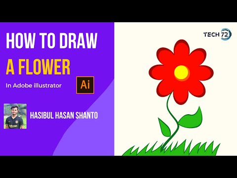 Draw a flower in Adobe illustrator