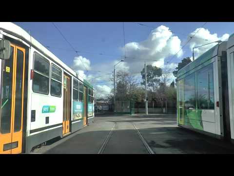 Melbourne Tram Drivers View - Car Out from Kew Depot