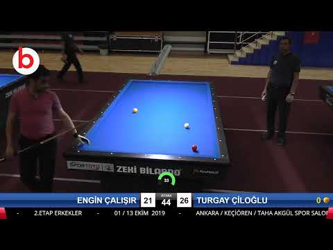 ENGİN ÇALIŞIR & TURGAY ÇİLOĞLU Bilardo Maçı - 2019 TÜRKİYE KUPASI 2.ETAP ERKEKLER-2.TUR