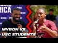 Myron Gaines Debates Students At USC
