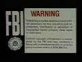 FBI Copyright Warning INTERPOL Blue Screen Warning Warner Home Video Full Screen DVD