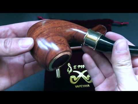 vintage 668 vape e pipe - wood electronic vaping pipe