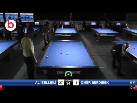 ALİ BELLİKLİ & ÖMER BERDİBEK Bilardo Maçı - 2018 ERKEKLER 3.ETAP-3.TUR