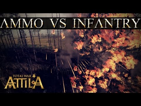 Total War Attila Mechanics - Crossbows - Killing Infantry With Fire
