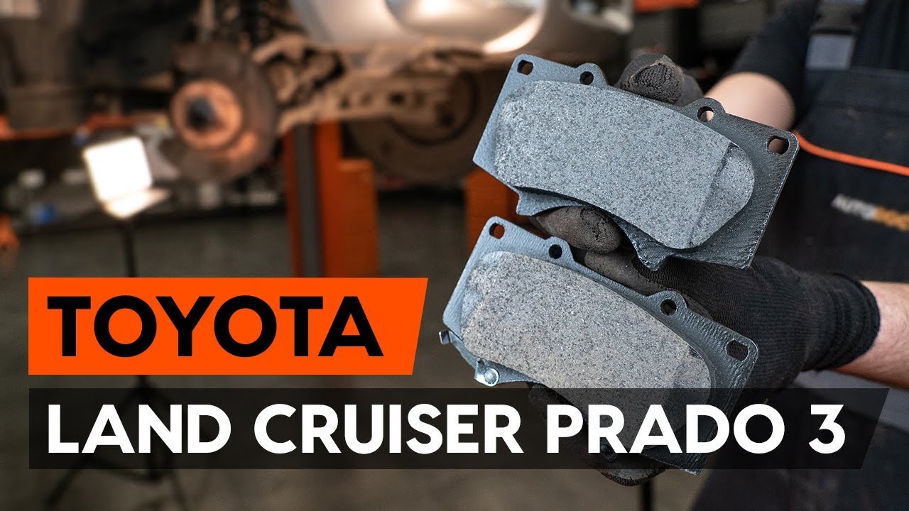 Kuinka vaihtaa jarrupalat eteen Toyota Prado J120-autoon – vaihto-ohje