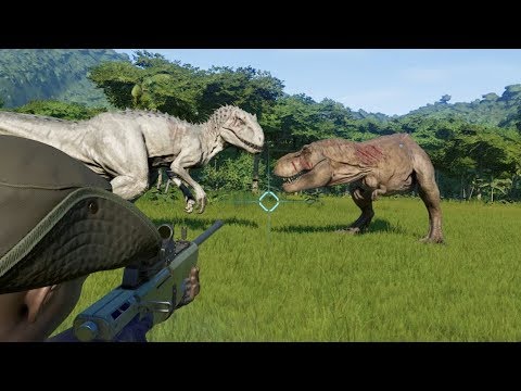 Let's Help Rexy VS Indominus Rex, Indoraptor and Spinosaurus(Modified) - Jurassic World Evolution