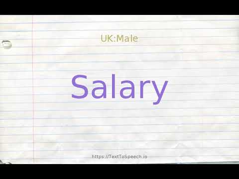 How to pronounce salary