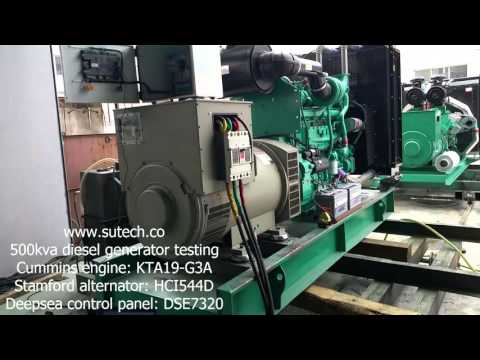 Diesel 500kva generator testing
