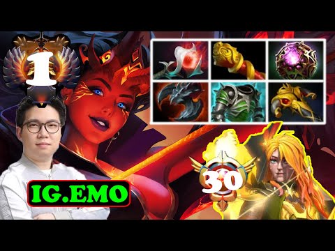 IG.EMO #1 BEST OF SERVER QUEEN OF PAIN PHYSICAL BUILD FT GRAND MASTER TIER WINDRANGER | DOTA2ORBS