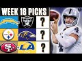 Expert Picks for EVERY Week 18 NFL Game [Best bets, top props, playoff picture] | CBS Sports HQ