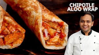 CRUNCHY ALOO WRAP - Chipotle Potato Roll / Work From Home Recipes - CookingShooking