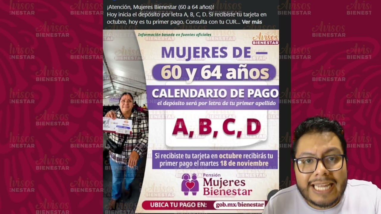 ¡URGENTE! mujeres de 60 a 64, ya inicio el depósito de la pensión mujeres bienestar
