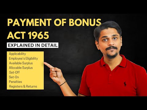 Payment Of Bonus Act  - 1965 | Breakdown | All You Need To Know