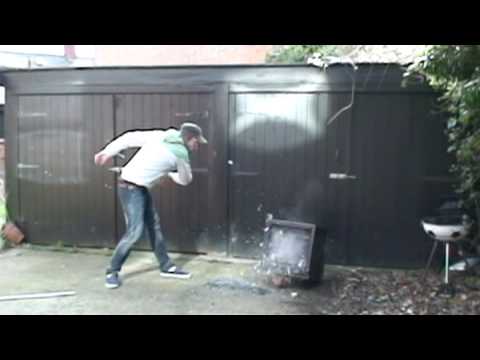 Smashing a TV in Slow motion
