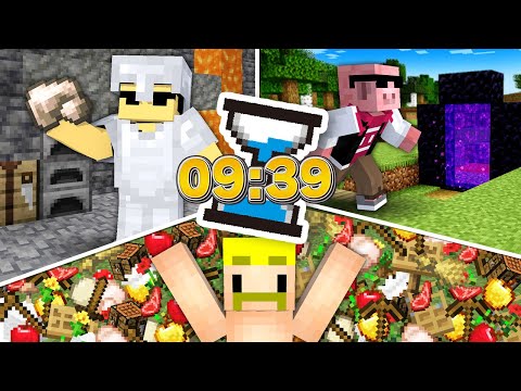 限界チャレンジ！9分39秒でお題をクリアするまで終われません！【マイクラ】