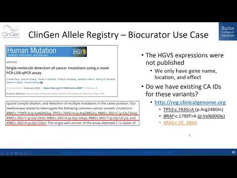 H3A-Presentation-The ClinGen Allele Registry,Linked Data Hub, and Evidence Repository (Kevin Riehle)